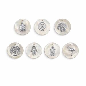 Mother of Pearl Silver Charms
